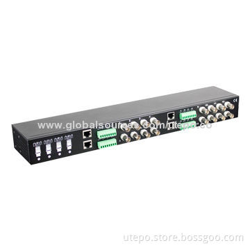 16-channel Passive Video Balun, Up to 1,200 Meters When Use with Active Transmission